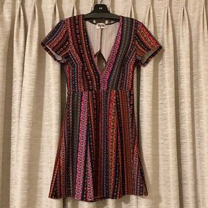 Show Me Your MuMu Multi-Stripe Mini Dress — Black, Pink, Red, Blue